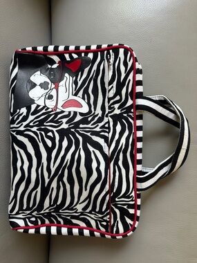 Zebra Print Tote Bag with Red Trim - Women Bags